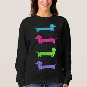 Cute Dachshunds Colourful Sweatshirt