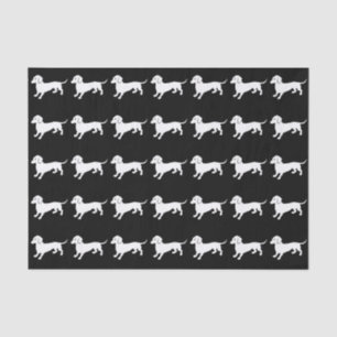 Cute Dachsund Drawing Tissue Paper
