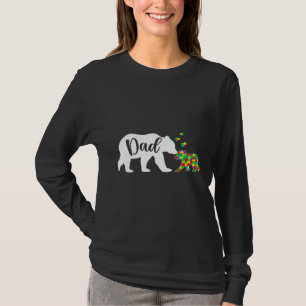 Cute Dad Bear Autism Awareness Family Support Auti T-Shirt