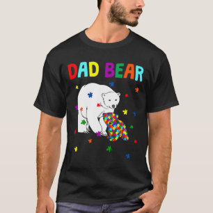 Cute Dad Bear Autism Awareness Month Family T-Shirt