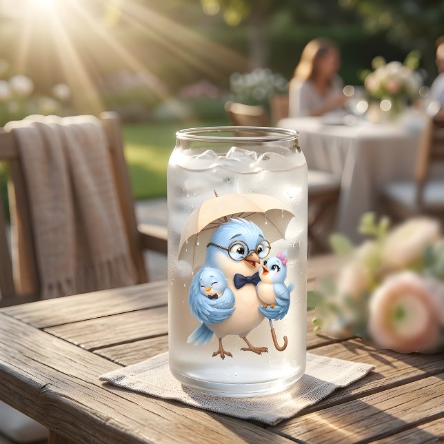 Cute Dad Bird Can Glass Gift (Creator Uploaded)