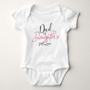 Cute Dad Daughter first love Baby Bodysuit