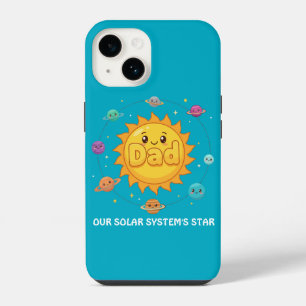 Cute Dad Solar System Star Space Cartoon iPhone 14 Case