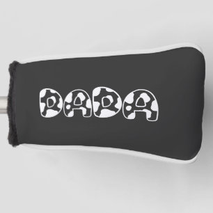 Cute Dada Cow Birthday Family Matching Farm Golf Head Cover