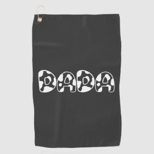 Cute Dada Cow Birthday Family Matching Farm Golf Towel