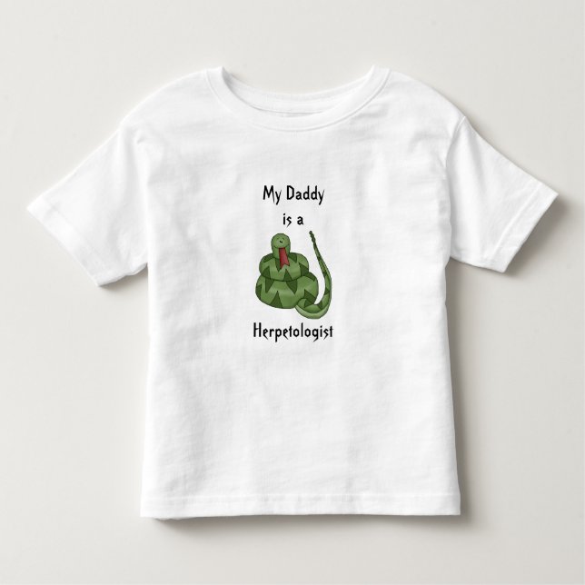Cute Daddy is a Herpetologist Snake Lover Kids Toddler T-Shirt (Front)