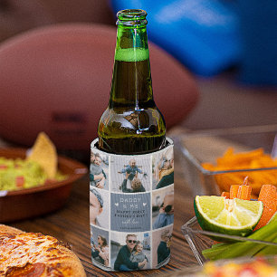 Cute 'Daddy & Me' Photo Collage 1st Father's Can Cooler