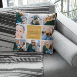 Cute 'Daddy & Me' Photo Collage 1st Father's Day  Cushion<br><div class="desc">Create your own 'Daddy & Me' Keepsake Photo Pillow. Design features 8 trendy insta square pictures of your choice, the cute text 'Daddy & Me' with two little hearts - Happy First Father's Day! a 'with love' in elegant calligraphy script and a the name of whom it's from. A beautiful...</div>