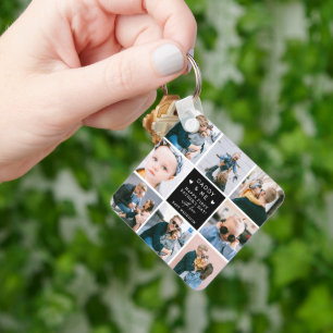 Cute 'Daddy & Me' Photo Collage 1st Father's Day Key Ring