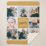 Cute 'Daddy & Me' Photo Collage 1st Father's Day S Sherpa Blanket<br><div class="desc">Create your own 'Daddy & Me' Keepsake Photo Blanket. Design features 8 trendy insta square pictures of your choice, the cute text 'Daddy & Me' with two little hearts - Happy First Father's Day! a 'with love' in elegant calligraphy script and a the name of whom it's from. A beautiful...</div>