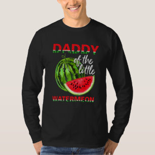 Cute Daddy Of The Little Watermelon Dad For Men T-Shirt