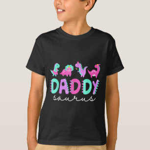 Cute Daddy Saurus Dad Dinosaur Birthday Boy Girl F T-Shirt