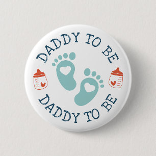 Cute Daddy To Be Custom Baby Shower Party 6 Cm Round Badge