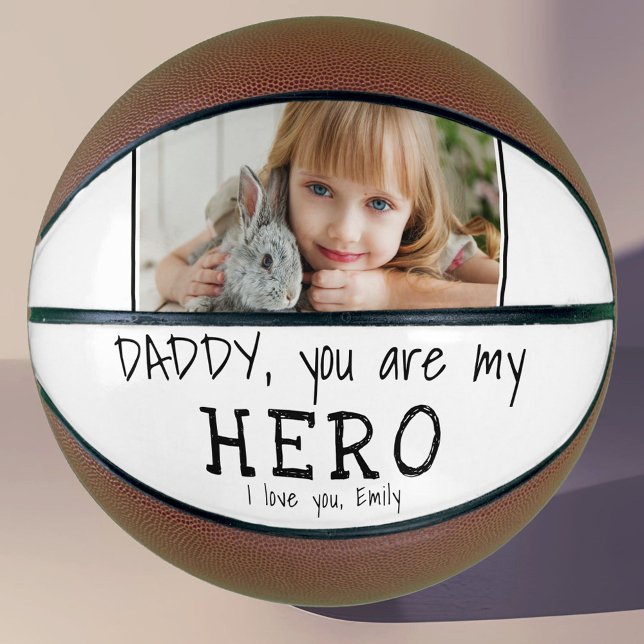 Cute Daddy you are my Hero Father`s Day Photo  Basketball (Creator Uploaded)