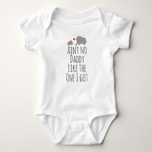 Cute Daddy's Baby Elephants Bodysuit