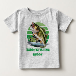 cute Daddy's fishing Buddy add text boys Baby T-Shirt