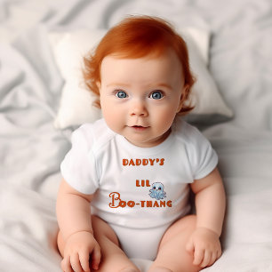 Cute "Daddy's LiL Boo-Thang" Halloween  Baby Bodysuit