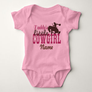 Cute Daddy's Little Cowgirl" Baby Bodysuit