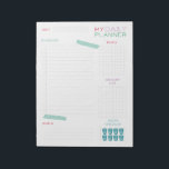 Cute Daily Planner Notepad<br><div class="desc">Plan your day with this simple daily planner with "washi tape". You can write down your to-dos, goals, meals, grocery list and even check off how many glasses of water you have drunk.
Also available:</div>