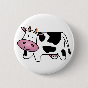 Cute Dairy Cow 6 Cm Round Badge