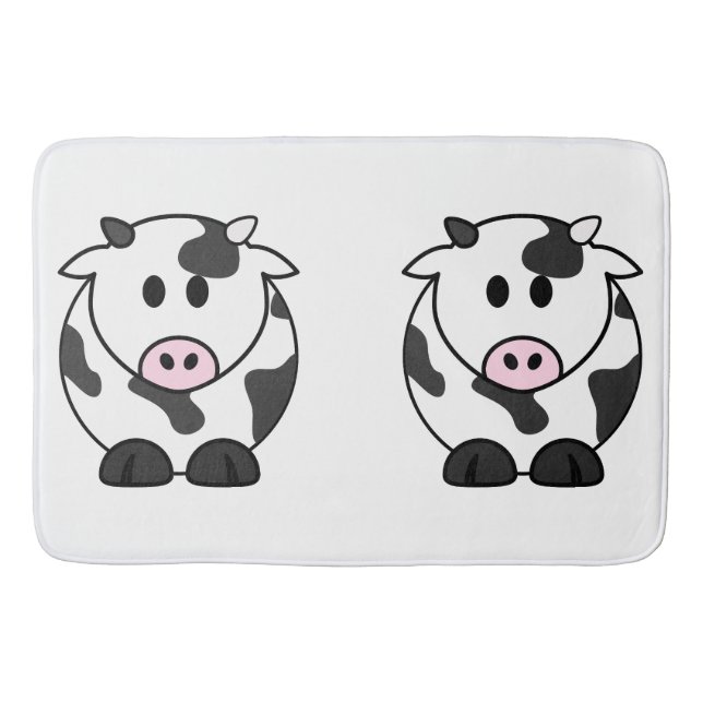 Cute Dairy Cow Bath Mat (Front)