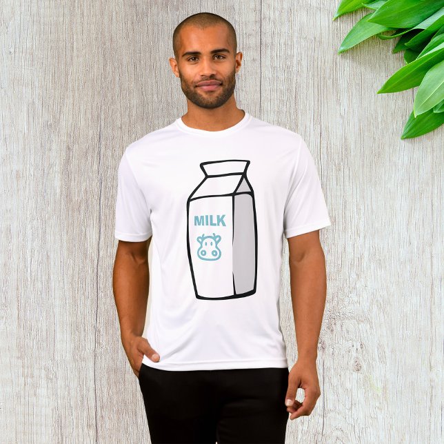 Cute Dairy Cow Cartoon Milk Carton Illustration  T-Shirt (Creator Uploaded)