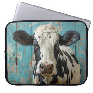 Cute Dairy Cow Farmhouse Painting Laptop Sleeve