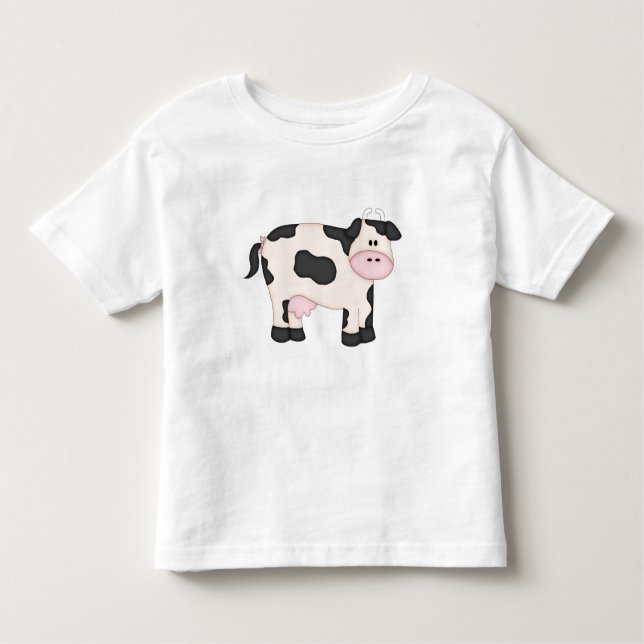 Cute Dairy Cow Toddler T-Shirt (Front)
