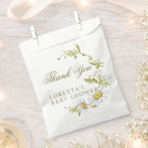 Cute Daisies Floral Baby Shower Thank You