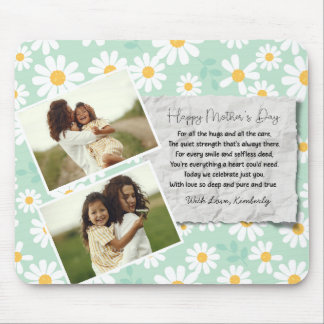 Cute Daisies Photos And Poem Mother's Day Mouse Pad