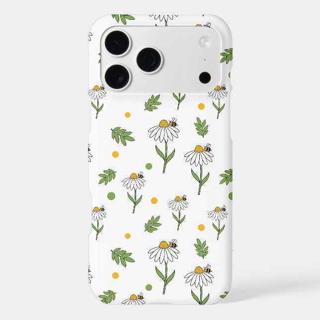 Cute Daisy and Bee Seamless Pattern (Back)