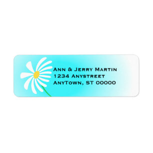 cute daisy art custom return address labels