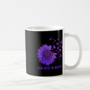 Cute Daisy Butterflies Purple Ribbon Overdose Awar Coffee Mug