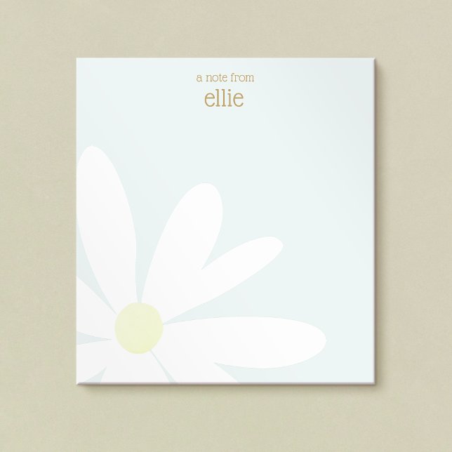 Cute Daisy Floral Personalised Notepad (Creator Uploaded)