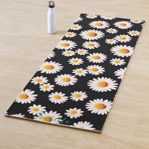 Cute Daisy Flower Botanical pattern girly Yoga Mat