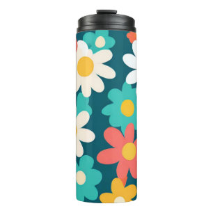 Cute Daisy Flower Botanical pattern school girly Thermal Tumbler