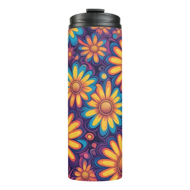 Cute Daisy Flower Botanical pattern school girly Thermal Tumbler (Front)