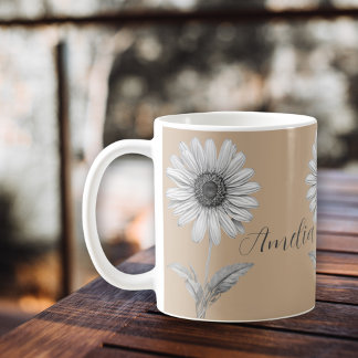 Cute Daisy Flower Customisable Coffee Mug