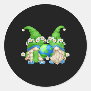 Cute Daisy Flower Hippie Couple For Mum And Dad Ea Classic Round Sticker