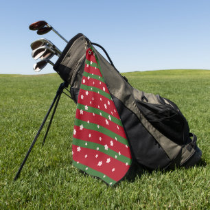 Cute Daisy Flower Merry Christmas Party Golf Towel