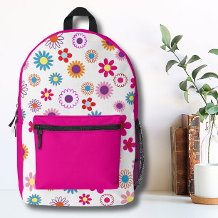 Cute Daisy Flower Pattern Printed Backpack