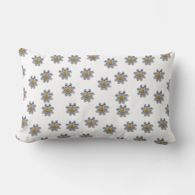 Cute Daisy Flower Seamless Pattern  Lumbar Cushion (Front)