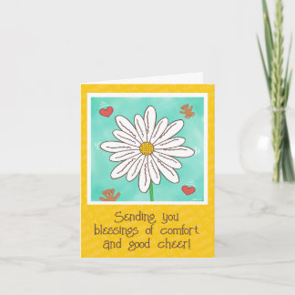 Cute Daisy Flower With Teddy Bears Get Well Soon Card