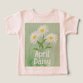 Cute Daisy Flowers Watercolor April Birthday