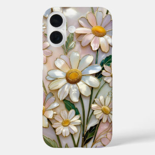 Cute Daisy iPhone Case Floral Stained Glass Design