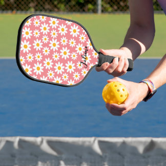 Cute Daisy Pattern Custom Pickleball Paddle