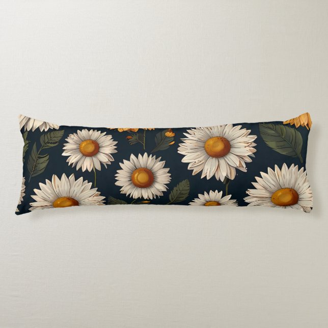 Cute Daisy Patterns Body Cushion (Front)