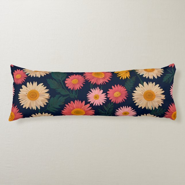 Cute Daisy Patterns Body Cushion (Front)