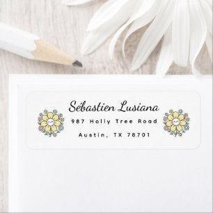 Cute Daisy Return Address Label