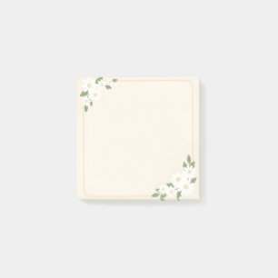 Cute Daisy Sticky Notes Printable Floral Memo No